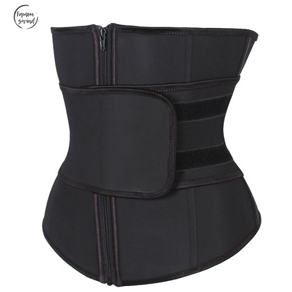 

абдоминальный пояс с высокой степенью сжатия zipper plus размер latex талии cincher underbust тела талии cinchers fajas пот корсет талии tra, Black;white