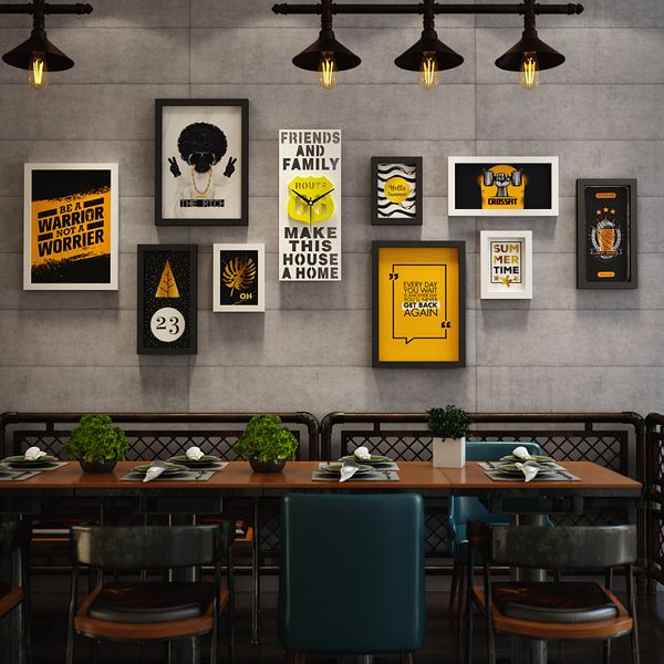 

рама 10шт / set american industrial стиль ретро photo wall bar главная декоративные часы изображение mount wall vintage photo frame