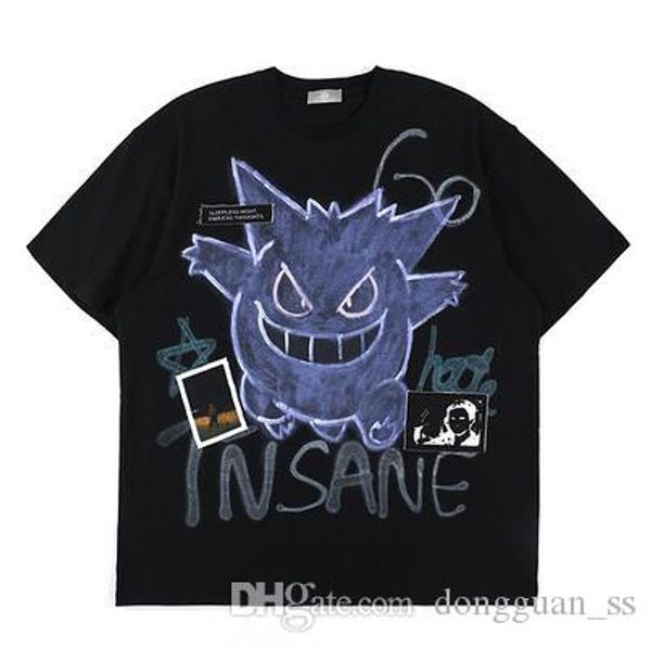 

2020ss printed tees men women 100% cotton cute short sleeve round neck t-shirt men, White;black