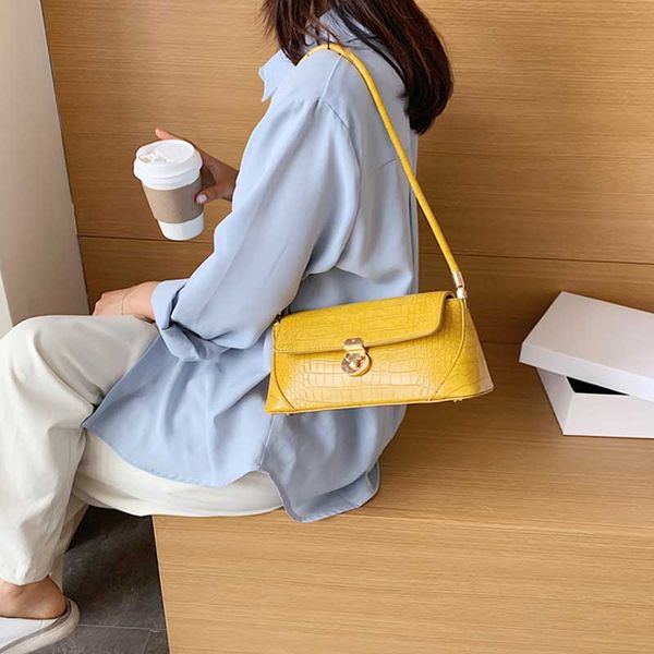 

fashion alligator pattern women messenger flap handbags pu leather street casual solid zipper shoulder bags bolsa mujer 2020 new