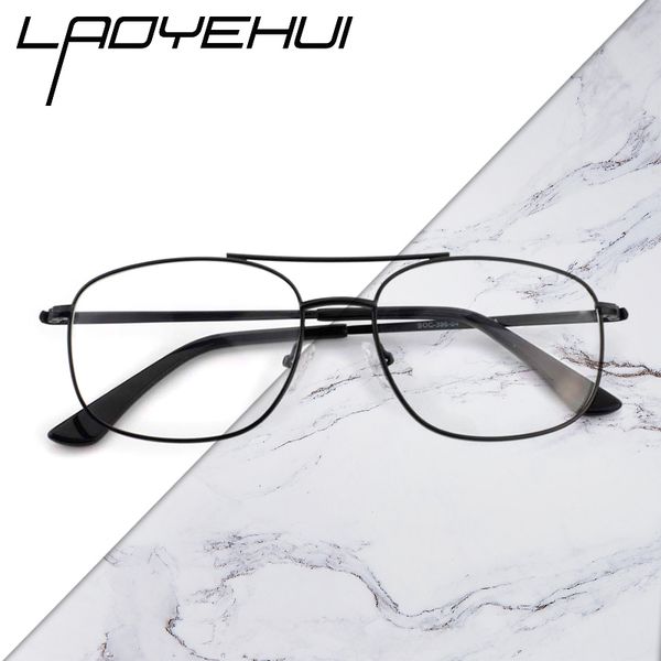 

lao ye hui women retro myopia glasses frame optical glasses metal personality men eyeglasses frames oculos de grau, Black