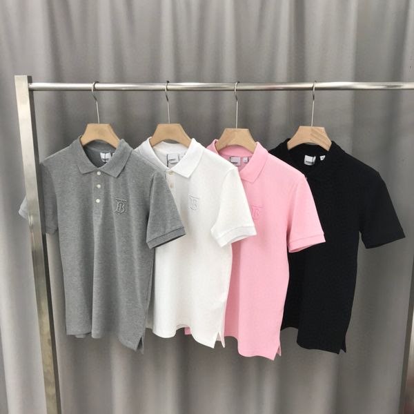 

new summer men's fashion polo shirt black white short sleeve lapel men's fashion casual polo shirt 11