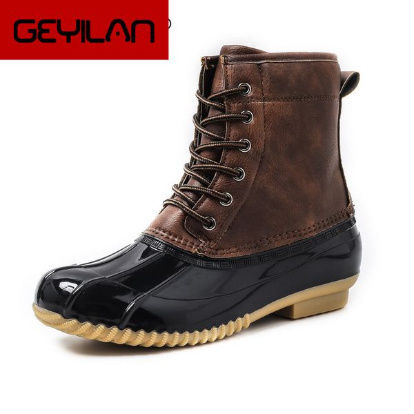 

women's snow boots new ladies high ankle boots winter new women's shoes cotton shoes big size leather, Black
