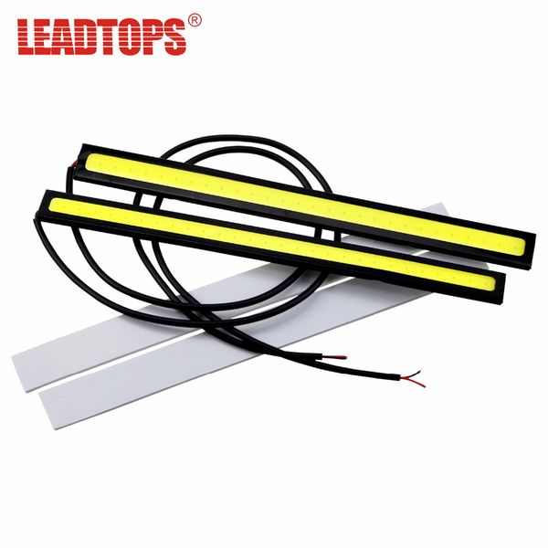 

2piece 14cm 100% waterproof ultra-thin cob chip led daytime running light led diy drl car fog lights day running for auto cj