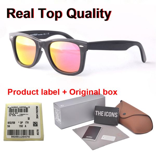 

new arrival brand designer fashion plank frame metal hinge sunglasses for men women 50/54mm uv400 mirror glass lens with cases and box, White;black