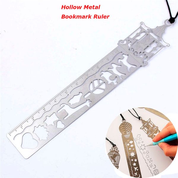

1pcs creative horse birdcage hollow metal bookmark ruler kids student school supplies stationery gift ing
