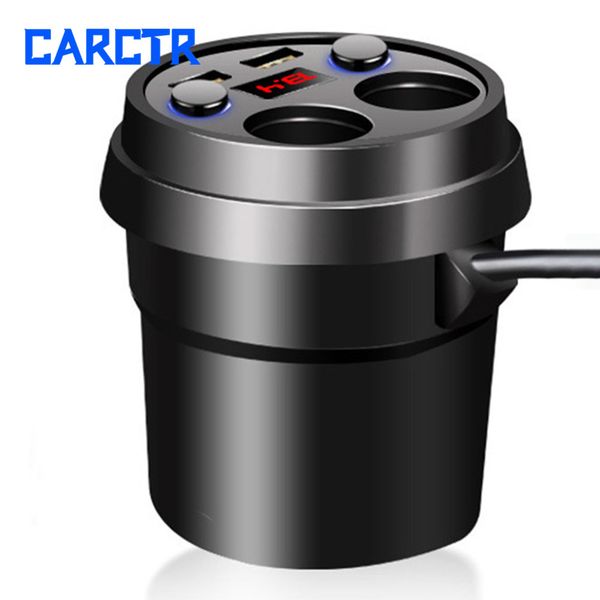 

3.1a fast charging car cup holder adapter charger dual usb auto 12v socket splitter vehicle power splitter car accessories
