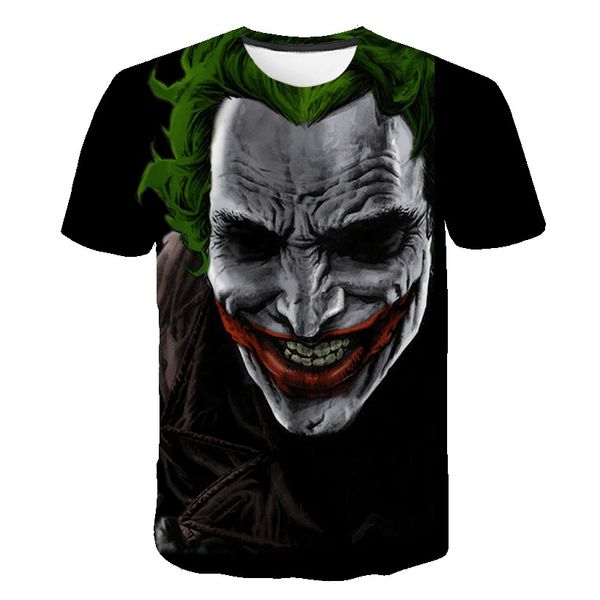 

men/womens fashion funny clown 3d print latest harajuku style t shirt plus size style outfit funny 3d t-shirt tees u1187, White;black