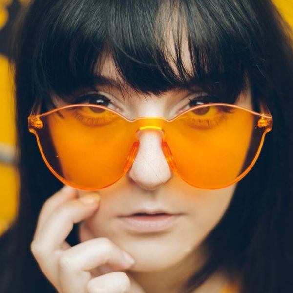 

mism fashion women sunglasses vintage gothic frameless eyewear sun glasses brand candy color mirror uv400, White;black