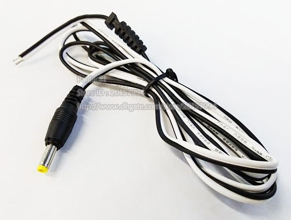 

straight dc power 4.0x1.7mm male plug white+black connector cable with sr about 1.5m/10pcs