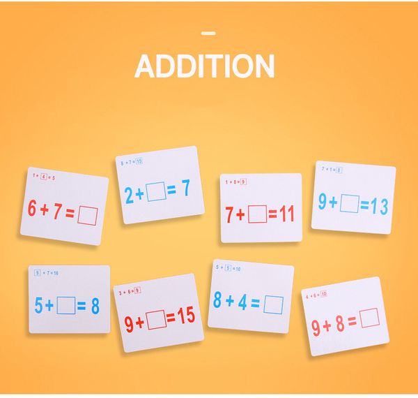 

mathematics teach card with erasable pen math educational toys for children preschool tool kindergarten games