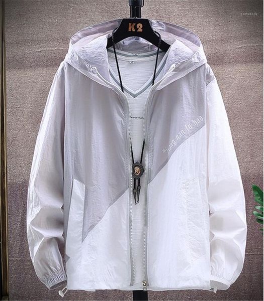 

mens designer letter print hooded jacket zipper pocket mens coats long sleeved contrast color mens clothing, Black;brown