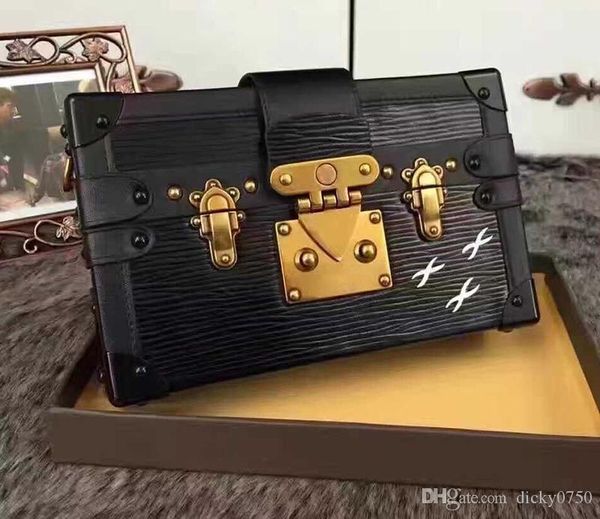 

2019 wholesale designer clutch box original handbags evening bags excellent quality leather purse fashion box brick messenger shoulder bag
