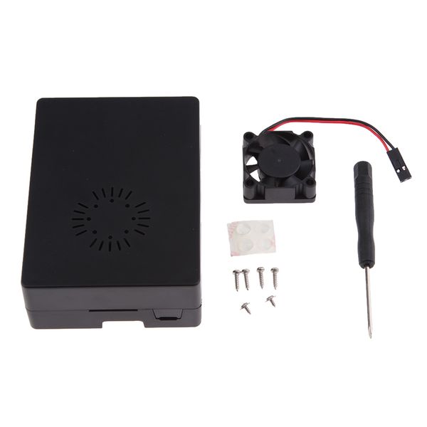 

abs case enclosure with external mini cooling fan for raspberry pi 3/3b