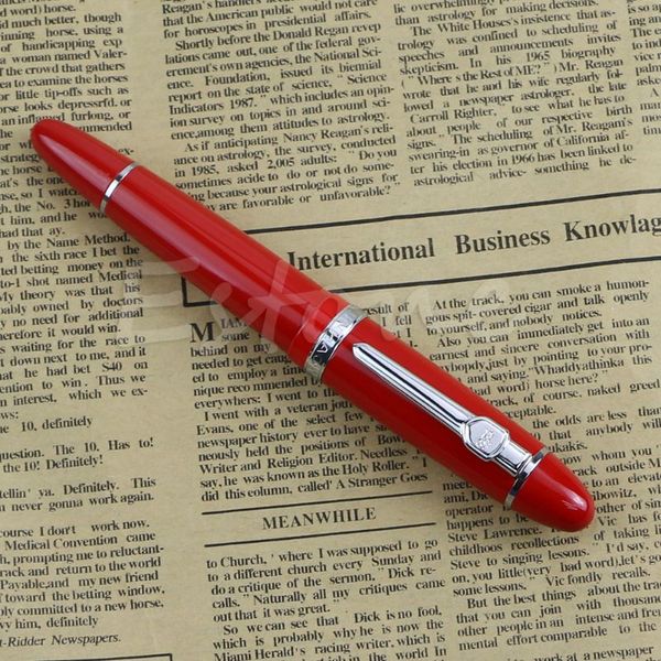 

deluxe steel jinhao 159 blue and silver trim medium nib smooth fountain pen h7ec