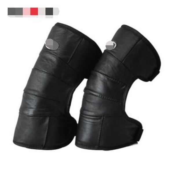 

leather short knee protector motorcycle electric car warm windproof knee pads