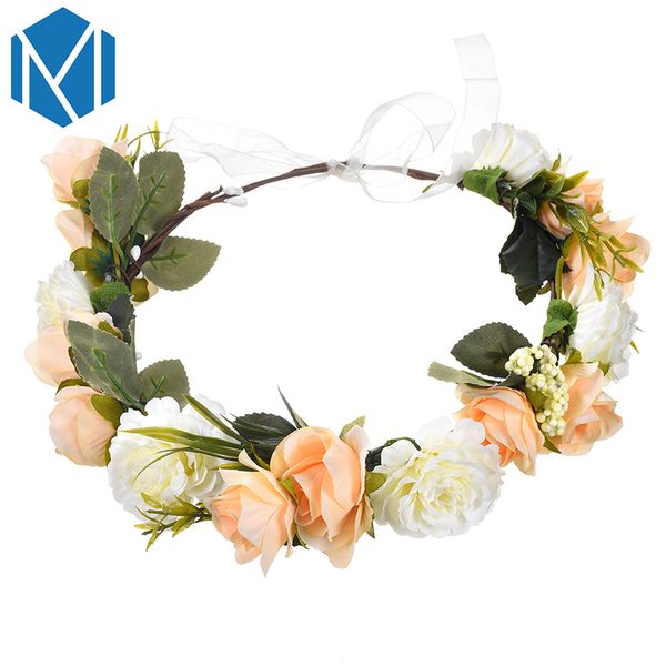

wedding headband hairband flower hair accessories party garland headwear women leaf floral hair band princess turban headdress
