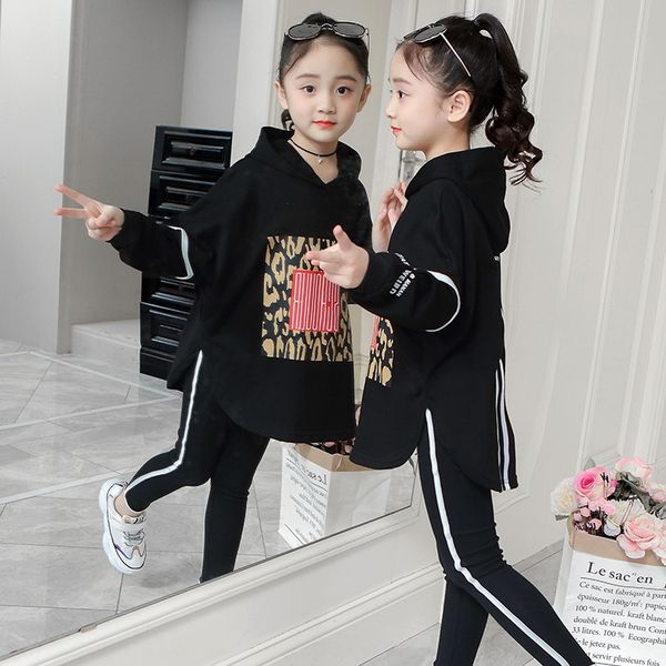 

zkx6v girls season 2020 middle and large children's girl season suit fashionable clothes children's foreign style leisure girl spo