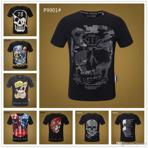 

2019 mix 22 models dropshipping t-shirt with hood men 3d print roaring skull cap tshirts homme hip hop streetwear quick dry fitness shirts, White;black