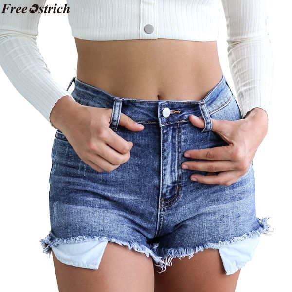 

ostrich denim shorts women short jeans 2019 women's butt lifting push up stretch short pant denim jean, White;black