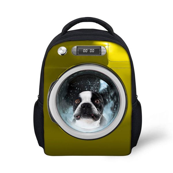 

handsome dogs 3d printing shoulder backpack for teen students kid gifts bag customize image children schoolbag