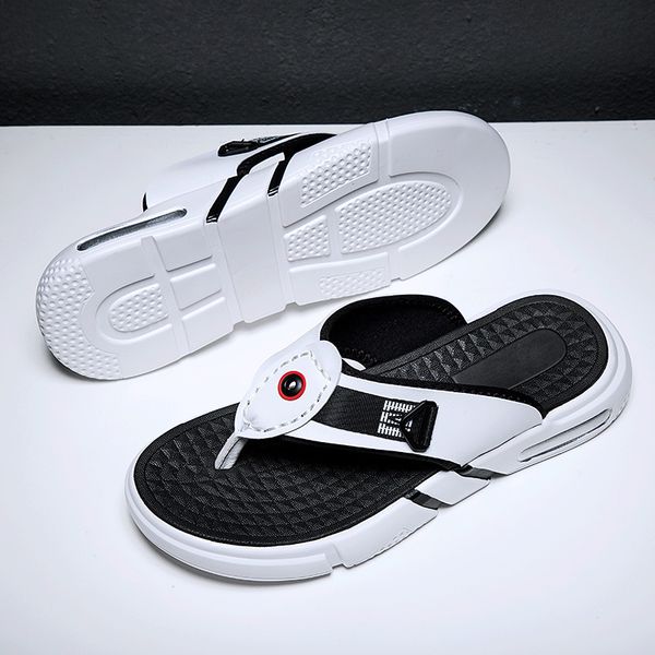 

new style slipper men's summer thick bottomed sandals wear-resistant cool men's sandals anti-slip outdoor, Black