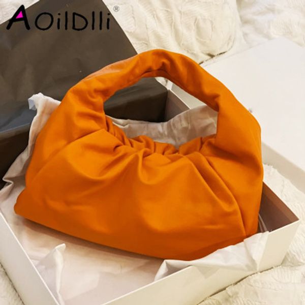 

monogrammed letters pouch genuine soft leather women new handbag fashion hand purse clutch bag dumpling shoulder bag