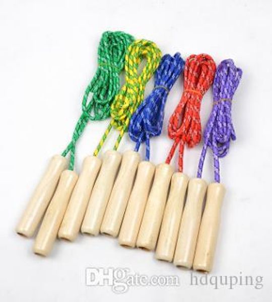 

100pcs exercise school wooden handle skipping ropes outdoor toy children kid fitness exercise speed jump rope outdoor sport ing
