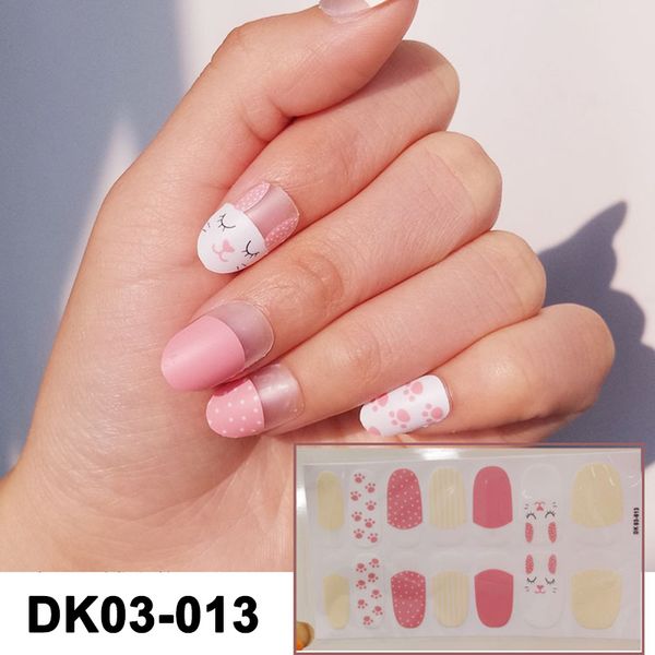 

14 pcs/sheet matte full nail stickers diy water-proof nail art decoration bv789, Black