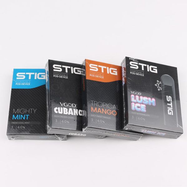 

Good quality vgod tig di po able pod device 3pc pack 270mah battery 1 2ml cartridge vape pen kit v novo juul kit refly