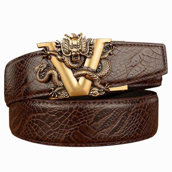 

fashion leather belts for mens men's solid buckle with automatic ratchet leather belt 35mm wide 1 3/8" designer, Black;brown