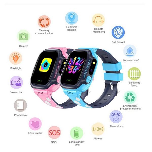 

y92 children's smart watch 1.44 inch screen lbs wifi positioning ip67 waterproof sos anti-lost p music call watch for kids