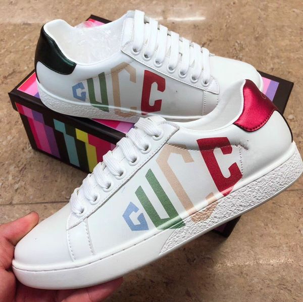 

home luxury g women's shoes 3dprint color printing couple casual white shoes female size 34-44, Black