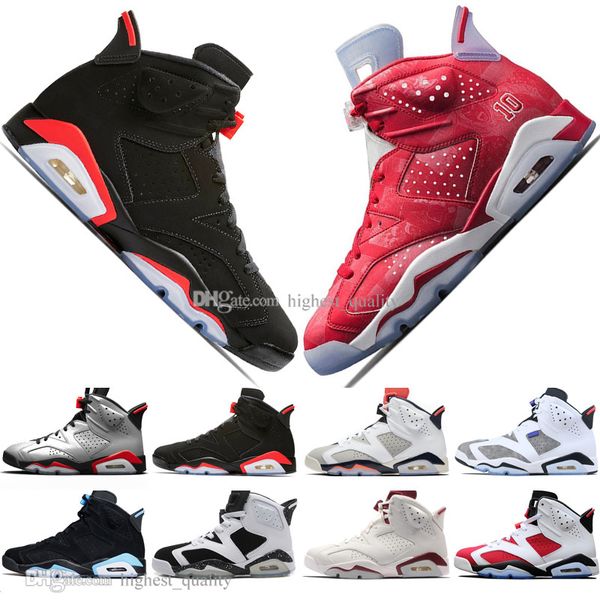 

2019 bred vi 6 6s mens basketball shoes infrared 23 3m reflective tinker slam dunk cny red wheat men sports sneakers designer trainers