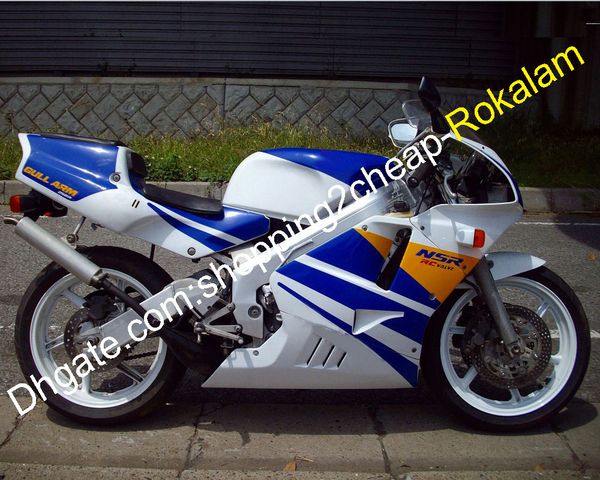 Motorradteile für Honda NSR250R MC21 NSR 250R 250 R MC 21 1990 1991 1992 1993 Blau-weißes Verkleidungsset (Spritzguss)