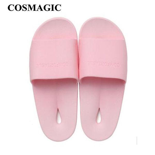 

cosmagic 2019 new indoor household slipper summer hollow anti-slip quick drying soft sole bathroom shower pool couple slippers, Black