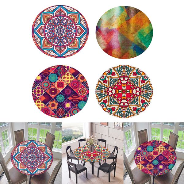 

4х 47" в диаметре дома круглая скатерть богемия шаблон со специальными дерево крышка стола
