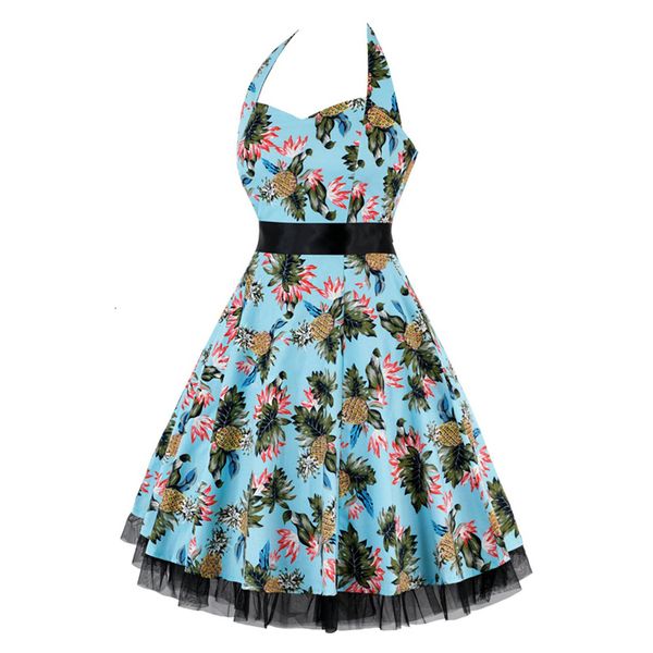 

womens clothing women designer dresses 4xl vestido de festa women print swing skull floral lace polka dot vintage rockabilly dress summer, Black;gray