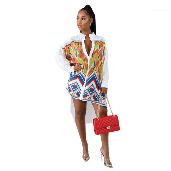

shirts long loose blouse deep v neck casaul women clothing summer women long sleeve shirts geometric print women, White