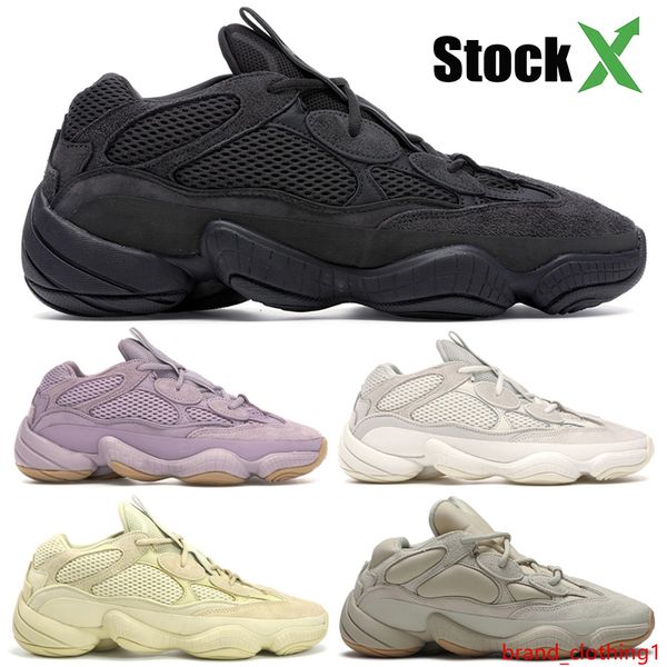 

new stone soft видение kanye west desert rat 500 мужчины женщины кроссовки дизайнер кость белая соль супер луна желтый blush спорт кроссовки