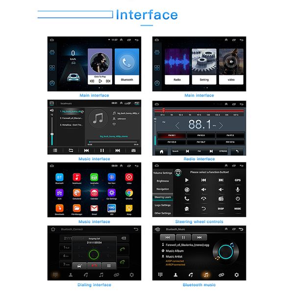 

For android 8 1 car radio player lcd creen 7 inch 1024 600 replacement acce ory double din navigation