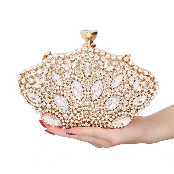 

new dinner bag luxurious diamond inlaid hand full of water diamonds evening dress dress women party bag