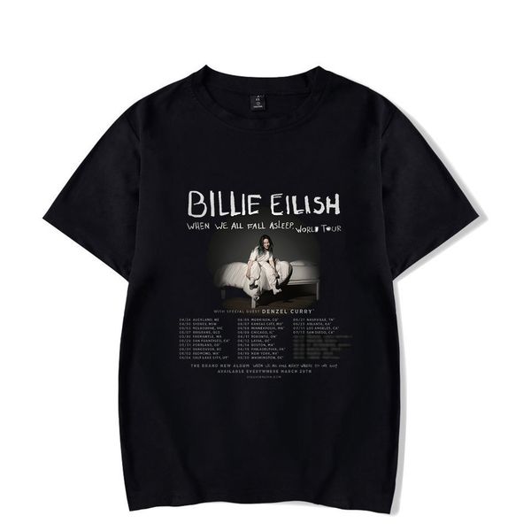

Billie Eilish T shirt New Album Shirts When We All Fall Asleep Where Do We Go Short Sleeve Men/Women Unisex Harajuku Tops