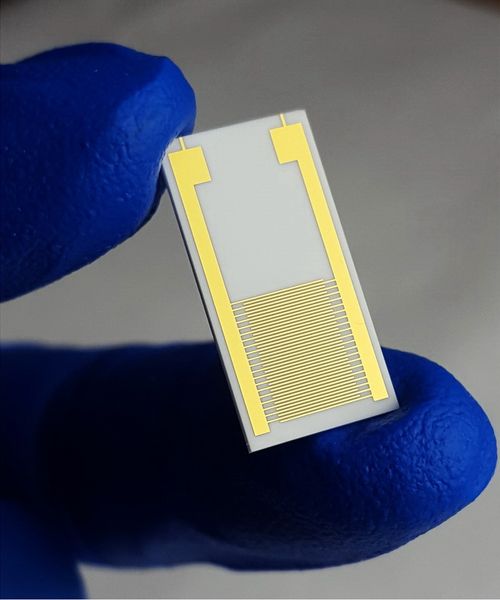 

100um interdigitated gold electrodes ide alumina ceramic gas sensor interdigital capacitor arrays dpc thin film (10mm-20mm)