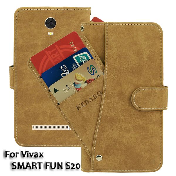 

8 colors vivax smart fun s20 phone case wallet leather new dedicated leather protective cover cases protective bags