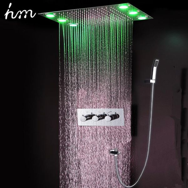 2019 Bathroom Luxury Hot Cold Rain Mixer Shower Set 20 Embeded