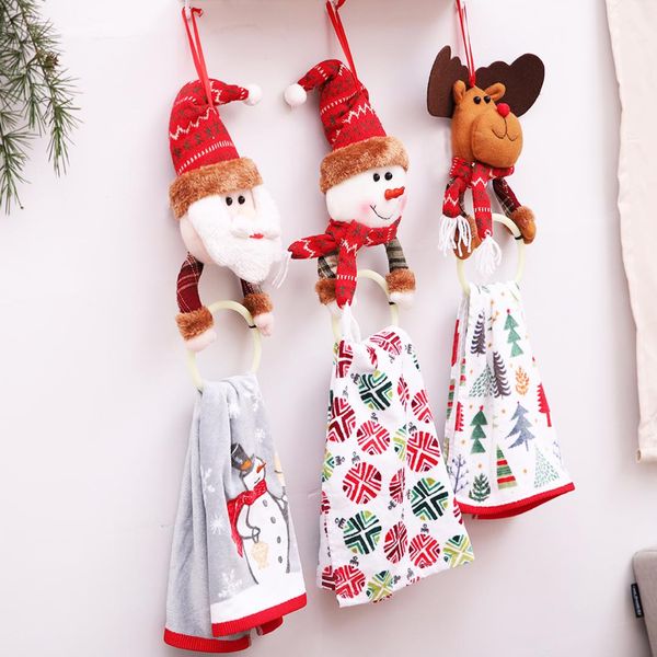 

creative christmas clothes napkin circle home pendant towel ring christmas cake towel gift decor kitchen accessories