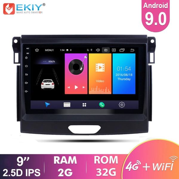 

ekiy 9" 2.5d ips android 9.0 autoradio for ranger 2015 2016 2017 2018 car multimedia player dvd gps navi 4g lte wifi bt swc car dvd