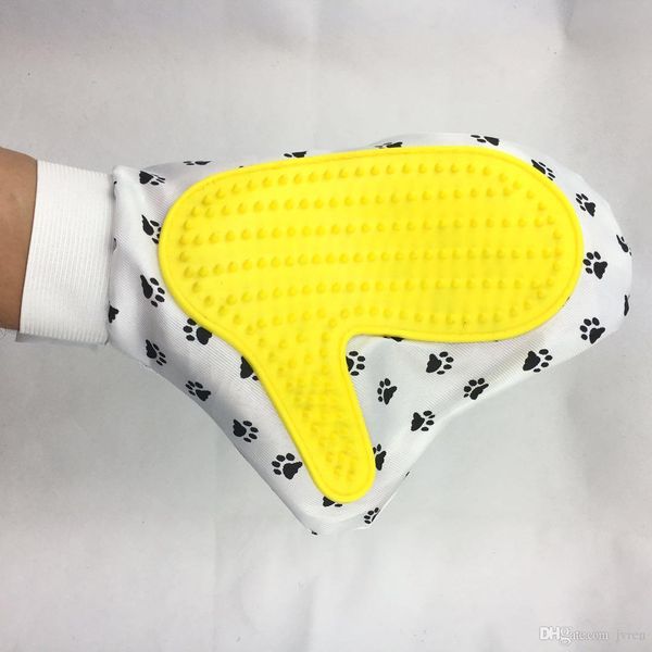 

glove mitten removes hair for pet dog cat massage comb brush bath tool
