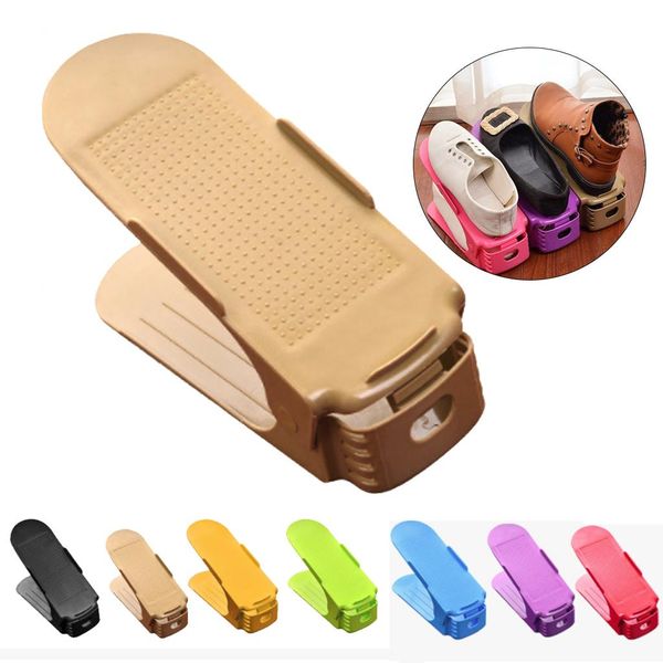 

promotion 10pcs double shoe organizer modern shoes rack shoe storage cleaning cabinet shoes organizers convenient rangement stand